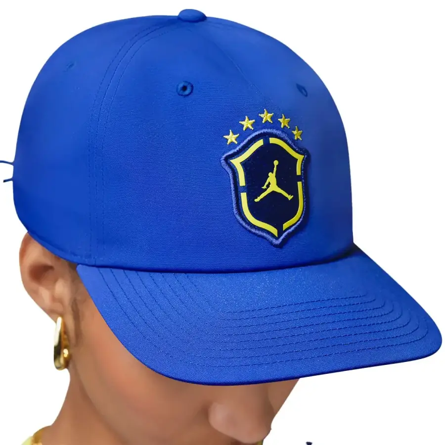 Jordan Brand + Brasil Futbol Pro Unstructured Flat Bill Cap Old Royal 3
