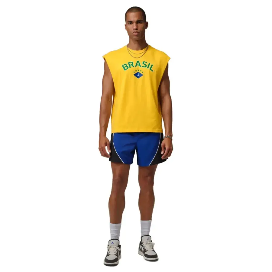 Jordan Brand + Brasil Futebol Sleeveless Graphic Tee Varsity Maize 3